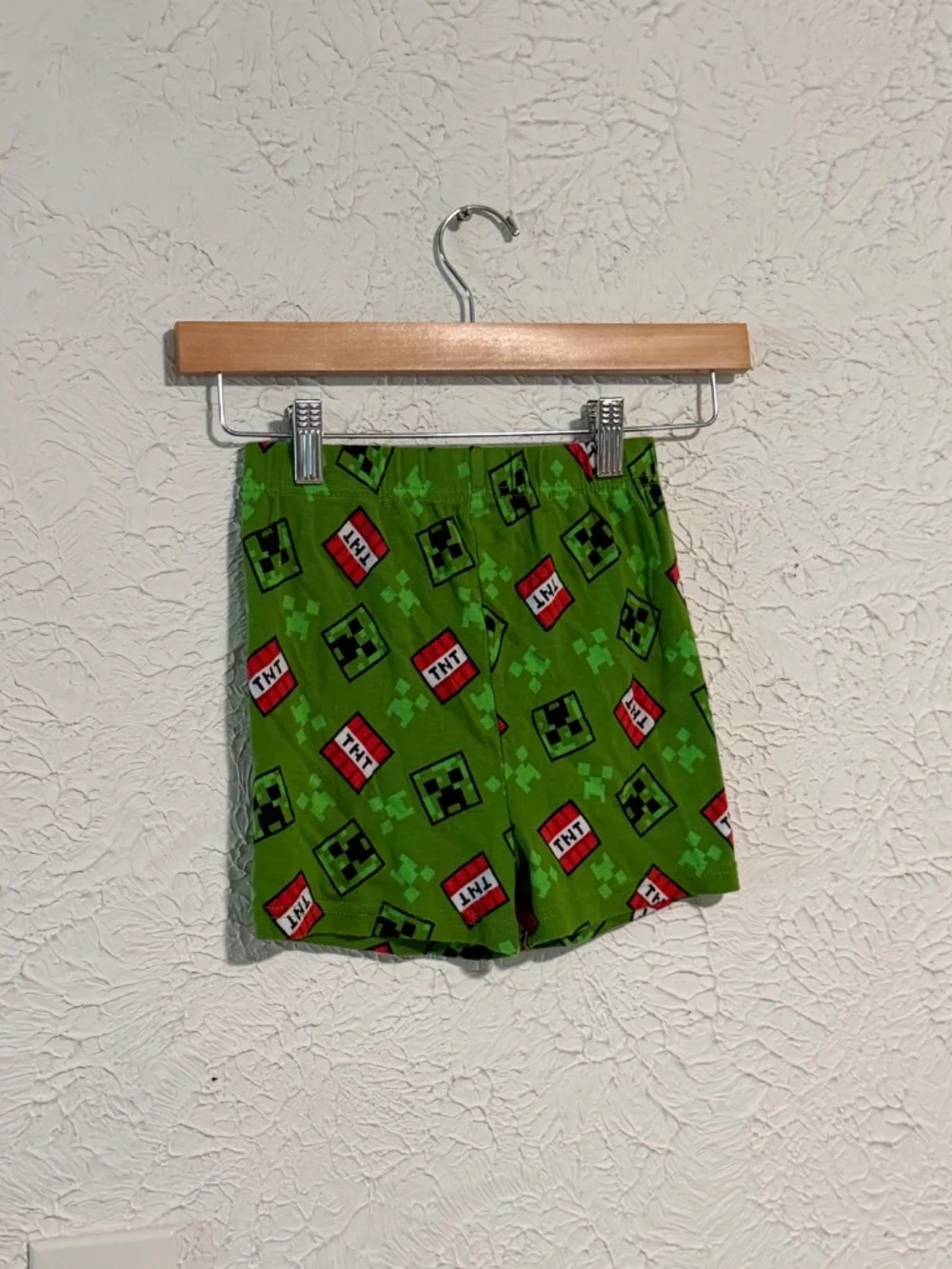 Minecraft Boys Creeper TNT Pajama Set Size 10 Green Cotton